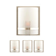 Load image into Gallery viewer, 1 - Light, Decorative ARC Wall Sconce Fixture, Brushed Nickel Finish with White glass shade, Dim: 9" W x 12"H x 5"E, Hallway Light Fixtures - LEDMyPlace