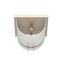 Load image into Gallery viewer, 1 - Light, Decorative ARC Wall Sconce Fixture, Brushed Nickel Finish with White glass shade, Dim: 9" W x 12"H x 5"E, Hallway Light Fixtures - LEDMyPlace