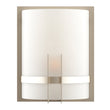 Load image into Gallery viewer, 1 - Light, Decorative ARC Wall Sconce Fixture, Brushed Nickel Finish with White glass shade, Dim: 9" W x 12"H x 5"E, Hallway Light Fixtures - LEDMyPlace