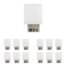 Load image into Gallery viewer, 1-Light, Decorative Wall Sconces Light with 1 Switch, 1 USB, 1 Type C &amp; 1 Outlet, Satin Nickel Finish w/ White shade, Wall Mounted Lamps for Home Hotel Corridor Restaurant