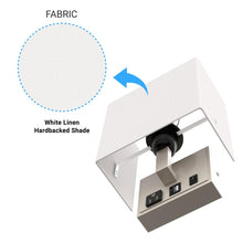 Load image into Gallery viewer, 1 - Light, Decorative Wall Sconces Light with 1 Switch, 1 USB, 1 Type C &amp; 1 Outlet, Satin Nickel Finish w/ White shade, Wall Mounted Lamps for Home Hotel Corridor Restaurant - LEDMyPlace