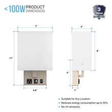 Load image into Gallery viewer, 1 - Light, Decorative Wall Sconces Light with 1 Switch, 1 USB, 1 Type C &amp; 1 Outlet, Satin Nickel Finish w/ White shade, Wall Mounted Lamps for Home Hotel Corridor Restaurant - LEDMyPlace