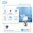 Load image into Gallery viewer, 1 - Light Dome Shape Wall Sconce Light with Clear Glass, Brushed Nickel Finish, E26 Base, UL Listed for Damp Location, 3 Years Warranty - LEDMyPlace