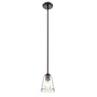 Load image into Gallery viewer, 1 - Light Flared Shape Pendant Lighting Fixture with Clear Glass Shade, E26 Base, UL Listed for Damp Location - LEDMyPlace