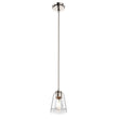 Load image into Gallery viewer, 1 - Light Flared Shape Pendant Lighting Fixture with Clear Glass Shade, E26 Base, UL Listed for Damp Location - LEDMyPlace