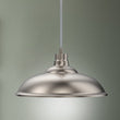 Load image into Gallery viewer, 1 - Light Industrial Style Pendant Light Fixture, Trumpet Shape, E26 Base, Brushed Nickel Finish, UL Listed - LEDMyPlace