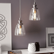 Load image into Gallery viewer, 1 - Light Island Pendant Light, Brushed Nickel Finish with Clear Glass Shade – E26 Base, UL Listed - LEDMyPlace