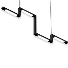 Load image into Gallery viewer, 1 - Light, LED Linear Chandelier Light Fixture In Matte black Body Finish, 23W, 3000K, 1150LM Dimmable, 39.4''×1.3''×71'' (Dimension) - LEDMyPlace