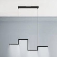 Load image into Gallery viewer, 1 - Light, LED Linear Chandelier Light Fixture In Matte black Body Finish, 23W, 3000K, 1150LM Dimmable, 39.4''×1.3''×71'' (Dimension) - LEDMyPlace