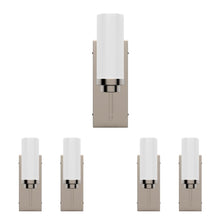 Load image into Gallery viewer, 1 - Light, LED Wall Sconce Light, Brushed Nickel with Opal Glass Shade, Decorative Wall Lamp, Hallway Light Fixtures, Dim: W4.6"xH15"xE3.5" - LEDMyPlace