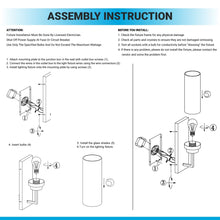 Load image into Gallery viewer, 1 - Light, LED Wall Sconce Light, Brushed Nickel with Opal Glass Shade, Decorative Wall Lamp, Hallway Light Fixtures, Dim: W4.6"xH15"xE3.5" - LEDMyPlace