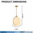 Load image into Gallery viewer, 1 Light Mini Pendant Brass finish Hardware with Faux Alabaster, Pendant Lighting, E26 Base - 16”D x 17.5“H - LEDMyPlace