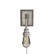 Load image into Gallery viewer, 1 - Light, Modern - Farmhouse Style LED Wall Sconce Indoor, 120v, Metal + Clear Glass, Brushed Nickel Finish - LEDMyPlace