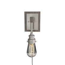 Load image into Gallery viewer, 1 - Light, Modern - Farmhouse Style LED Wall Sconce Indoor, 120v, Metal + Clear Glass, Brushed Nickel Finish - LEDMyPlace
