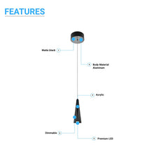 Load image into Gallery viewer, 1 - Light, Modern LED Three Dimensional Triangle Geometric Chandeliers, 6W, 3000K, 462LM, Dimmable - LEDMyPlace