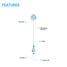 Load image into Gallery viewer, 1 - Light, Modern LED Three Dimensional Triangle Geometric Chandeliers, 6W, 3000K, 462LM, Dimmable - LEDMyPlace