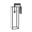 Load image into Gallery viewer, 1 - Light, Outdoor Wall Light, E26 Socket 1X60W, Matte Black, 25" H x 7" W. Extends 10" from the wall, Clear Glass Panels - LEDMyPlace