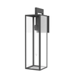 Load image into Gallery viewer, 1 - Light, Outdoor Wall Light, E26 Socket 1X60W, Matte Black, 25" H x 7" W. Extends 10" from the wall, Clear Glass Panels - LEDMyPlace
