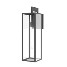 Load image into Gallery viewer, 1 - Light, Outdoor Wall Light, E26 Socket 1X60W, Matte Black, 25" H x 7" W. Extends 10" from the wall, Clear Glass Panels - LEDMyPlace