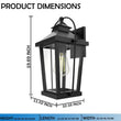 Load image into Gallery viewer, 1 - Light, Outdoor Wall Mount Light In Traditional Style, Outdoor Wall Sconce - 11.02"L x 10.16"W x 19.69"H - LEDMyPlace