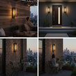 Load image into Gallery viewer, 1 Light Outdoor Wall Sconce, Black, Clear Glass, E26 Base, 1X60W, Wall Light Fixtures - 5.31"L x 6.93"W x 15.94"H - LEDMyPlace