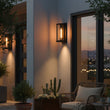 Load image into Gallery viewer, 1 Light Outdoor Wall Sconce, Black, Clear Glass, E26 Base, 1X60W, Wall Light Fixtures - 5.31"L x 6.93"W x 15.94"H - LEDMyPlace