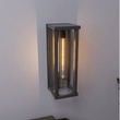 Load image into Gallery viewer, 1 Light Outdoor Wall Sconce, Black, Clear Glass, E26 Base, 1X60W, Wall Light Fixtures - LEDMyPlace