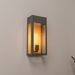 Load image into Gallery viewer, 1 - Light, Outdoor Wall Sconce Light, Outdoor Lantern, E26 Socket 1X60W, Clear Glass Panels, Matte Black, 18" H x 7 1/2" W, Extends 5 1/2" from the wall - LEDMyPlace