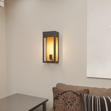 Load image into Gallery viewer, 1 - Light, Outdoor Wall Sconce Light, Outdoor Lantern, E26 Socket 1X60W, Clear Glass Panels, Matte Black, 18" H x 7 1/2" W, Extends 5 1/2" from the wall - LEDMyPlace