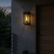Load image into Gallery viewer, 1 - Light, Outdoor Wall Sconce Light, Outdoor Lantern, E26 Socket 1X60W, Clear Glass Panels, Matte Black, 18" H x 7.5" W, Extends 5.5" from the wall - LEDMyPlace