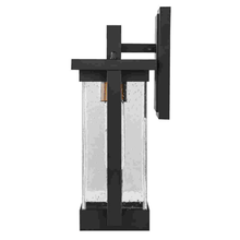 Load image into Gallery viewer, 1 - Light Outdoor Wall Sconce, Matte Black, Clear Seeded Glass Shade, Outdoor Lighting Modern, Front Porch Décor, E26 Bulb, Patio Decor - LEDMyPlace