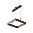 Load image into Gallery viewer, 1 - Light, Square Chandelier Lighting in Brushed Brown Body Finish, 70W, 3000K(warm white), 5200LM, Dimmable, 5 Years Warranty - LEDMyPlace