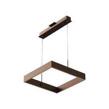 Load image into Gallery viewer, 1 - Light, Square Chandelier Lighting in Brushed Brown Body Finish, 70W, 3000K(warm white), 5200LM, Dimmable, 5 Years Warranty - LEDMyPlace