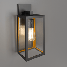 Load image into Gallery viewer, 1 - Light, Wall Mount Light with Clear Glass, Black, Wall Lamp for Outside House - 14.6"L x 15.5"W x 35"H - LEDMyPlace