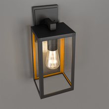 Load image into Gallery viewer, 1 - Light, Wall Mount Light with Clear Glass, Black, Wall Lamp for Outside House - 14.6"L x 15.5"W x 35"H - LEDMyPlace