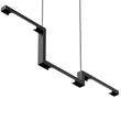 Load image into Gallery viewer, 1 - Lights, Modern Linear Chandelier Light, 16W, 3000K, 800LM, Suspension Fixture, Matte black Body Finish, Dimmable, 31.5''×1.3''×71'' (Dimension) - LEDMyPlace