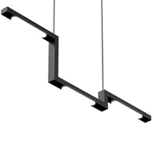Load image into Gallery viewer, 1 - Lights, Modern Linear Chandelier Light, 16W, 3000K, 800LM, Suspension Fixture, Matte black Body Finish, Dimmable, 31.5''×1.3''×71'' (Dimension) - LEDMyPlace