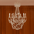 Load image into Gallery viewer, 10 - Light Traditional Beaded Candle Chandelier Wash Wood Finish with Blue Crystal ,E12 Base - LEDMyPlace