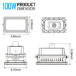 Load image into Gallery viewer, 100 Watt LED Explosion Proof Flood Light, A Series, Dimmable, 5000K, 13500LM, AC100 - 277V, IP66, Hazardous Location Lighting Fixtures - LEDMyPlace