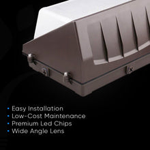 Load image into Gallery viewer, 100W LED Wall Pack with Dusk to Dawn Photocell, 5700K, 14900LM, AC120 - 277V, Waterproof, UL &amp; DLC Listed - LEDMyPlace