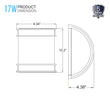 Load image into Gallery viewer, 10.25" Dimmable Half Cylinder LED Wall Sconce BN Color, 17W, 1100 Lumens, AC120V, For Living Room, Bedroom, Hallway, Kitchen - LEDMyPlace