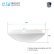 Load image into Gallery viewer, 10.5 Inch Mushroom Shape LED Flush Mount Ceiling Light - 12.5 Watt, 1050 Lumens - Dimmable - Round Ceiling Light - LEDMyPlace