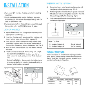 6" 12W LED Slim Panel Recessed Ceiling Light CCT 2700K 3000K 3500K 4000K 5000K, with Junction Box, Square