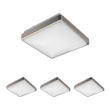 Load image into Gallery viewer, 11 in. Square Single Ring Flush Mount Ceiling Light, 1050LM, Power 15W, AC120V, 4000K Dimmable Brushed Nickel, Hallway Light Fixture - LEDMyPlace