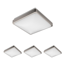 Load image into Gallery viewer, 11 in. Square Single Ring Flush Mount Ceiling Light, 1050LM, Power 15W, AC120V, 4000K Dimmable Brushed Nickel, Hallway Light Fixture