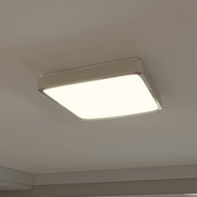 Load image into Gallery viewer, 11 in. Square Single Ring Flush Mount Ceiling Light, 1050LM, Power 15W, AC120V, 4000K Dimmable Brushed Nickel, Hallway Light Fixture - LEDMyPlace