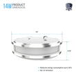 Load image into Gallery viewer, 12 in. Dimmable LED Flush Mount Ceiling Lights, Double Ring, 14W, 1100LM, 3000K Warm White, Brushed Nickel Finish Steel, ETL Listed, For Hallway Kitchen Stairwell - LEDMyPlace