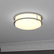 Load image into Gallery viewer, 12 Inch Dimmable LED Flush Mount Ceiling Lights, Double Ring, 18W 1050LM, 3000K/4000K /5000K Changeable Ceiling Lights, Brushed Nickel Finish Ceiling Lamp For Kitchen Hallway Bedroom Laundry - LEDMyPlace