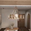 Load image into Gallery viewer, 12 - Light Ring Chandelier Ceiling Light in Brass Finish with Clear Glass, 120V, Bulb Type B10, Socket Type E12, Max wattage Per Socket 60W - 50“D x 39”H - LEDMyPlace