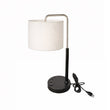 Load image into Gallery viewer, 12.75″D x 23″H Modern Desk Lamp with White Linen Shade – Black or Brushed Nickel Finish - 2 Pack - LEDMyPlace